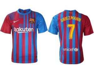 FC Barcelona 21/22 Herren Heimtrikot blau/rot mit Griezmann 7 Individualdruck gelb