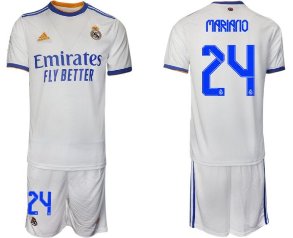 Real Madrid Heimtrikot 2022 weiß blau mit Aufdruck Mariano 24-1