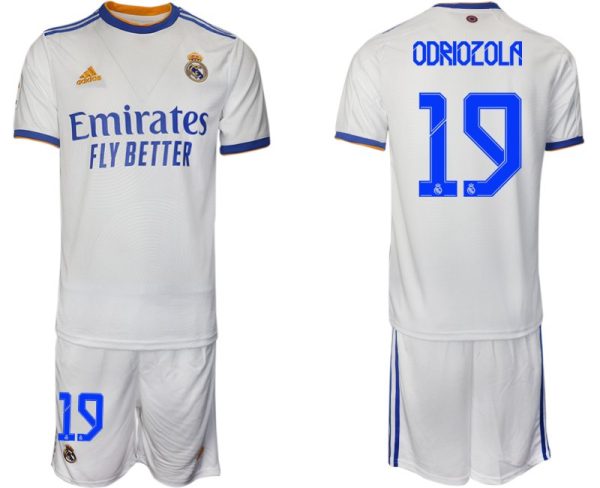 Real Madrid Heimtrikot 2022 weiß blau mit Aufdruck Odriozola 19-1