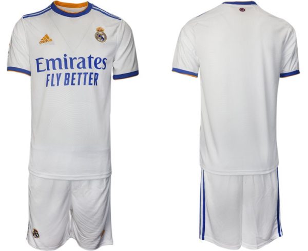 Real Madrid Herren Heimtrikot 2022 weiß blau ein Trikot für Fans zum Feiern-2
