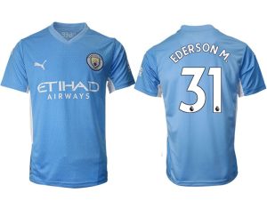 Ederson Moraes #31 Manchester City FC Herren Heimtrikot 2022 Kurzarm