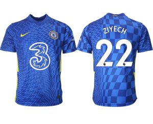 Hakim Ziyech 22# FC Chelsea Herren Heimtrikot 2022 blau/gelb