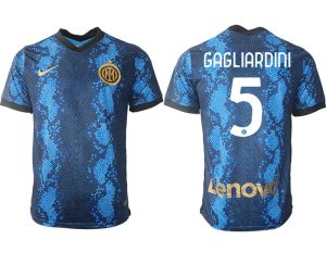 Inter Milan Roberto Gagliardini #5 Junge Männer Heimtrikot 2022 Kurzarm