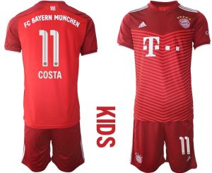 Kinder Trikotsatz FC Bayern München Heimtrikot rot 2022 mit Aufdruck COSTA 11