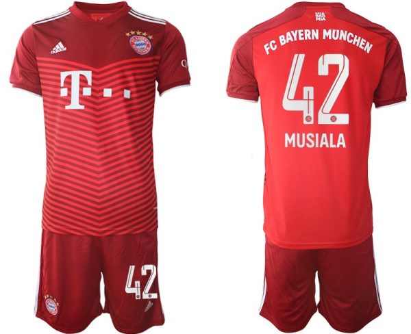 Musiala 42# Fußball-Trikots vom FC Bayern München Heimtrikot 21/22-1