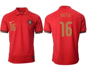 Portugal EURO Vapor Match 2020/21 Heimtrikot Herren rot/gold mit Aufdruck NETO 16