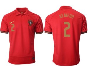 Portugal Heimtrikot 2020/21 rot/gold mit Aufdruck SEMEDO 2