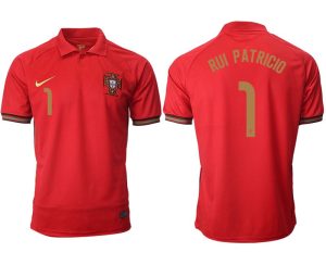 Portugal Heimtrikot EURO 2020/21 rot/gold mit Aufdruck RUI PATRICIO 1