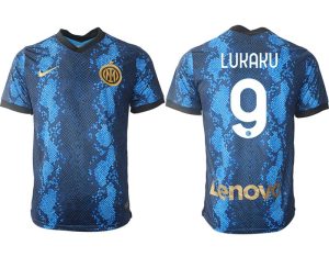 Romelu Lukaku #9 Inter Milan 2022 Herren Heimtrikot Fußballtrikots Kurzarm