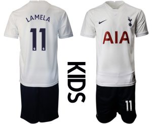 Tottenham Hotspur 2022 Heimtrikot in weiß für Kinder mit Aufdruck LAMELA 11