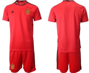 Goalkeeper Shirt Fußballtrikots Spanien Trikot 2021 Euro Rot Günstige