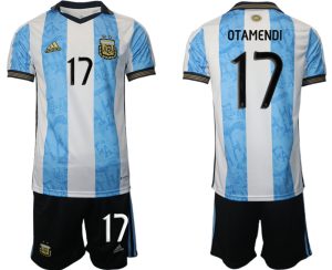 Argentinien World Cup Heimtrikots weiss blau WM-Trikot 2022 mit Aufdruck OTAMENDI 17