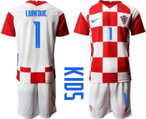 Kinder Kroatien Heimtrikot EM 2020/21 Fußball Fan Zweiteiler Rot Weiß Kaufen