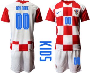 Kroatien Heimtrikot EM 2020/21 Fußball Fan Zweiteiler Rot Weiß Kinder