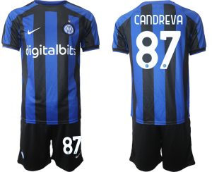 Shop Inter Mailand 2022-2023 Heimtrikot Blau für Herren Trikotsatz CANDREVA 87
