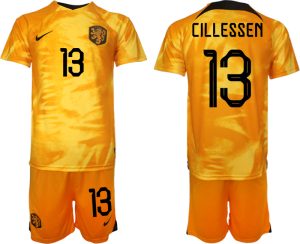 Fußballtrikot für Herren Niederlande Heimtrikot WM 2022 Fußballtrikot Orange CILLESSEN 13