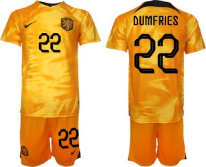 Neuen Fußballtrikot für Herren Niederlande Heimtrikot WM 2022 Orange DUMFRIES 22