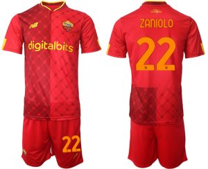 Fußball Trikots Kaufen Herren AS Roma 22-23 Heimtrikot bestellen mit Aufdruck ZANIOLO 22