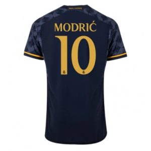 Günstige Fußballtrikots Real Madrid Auswärtstrikot 2023-24 Kurzarm Luka Modric 10