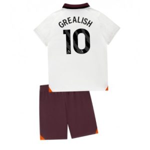 Kinder Manchester City Auswärtstrikot 2023-2024 T-Shirt Jack Grealish 10
