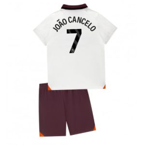 Kinder Manchester City Auswärtstrikot 2023-2024 T-Shirt Joao Cancelo 7
