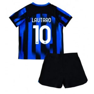 Günstige Kinder Inter Milan Heimtrikot 2023-24 Fußballtrikots Set Lautaro Martinez 10