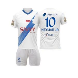Kinder Fußball Trikot Online Al-Hilal Auswärts Trikotsatz 2023-24 mit Aufdruck Neymar Jr 10