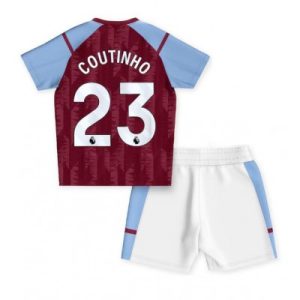 Kinder Trikotsatz Aston Villa Heimtrikot 2023-24 bestellen mit Aufdruck Philippe Coutinho 23