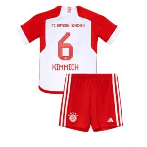 Günstige Fußballtrikots Kinder Bayern München 2023-24 Heimtrikot Trikotsatz Joshua Kimmich 6