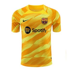 Herren FC Barcelona Torwart 3rd trikot 2023-24 gelb Kurzarm Trainingsanzug