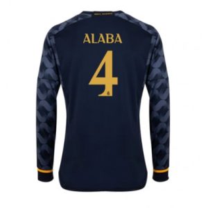 Herren Real Madrid 2023-24 Auswärtstrikot Langarm Fußballtrikots David Alaba 4
