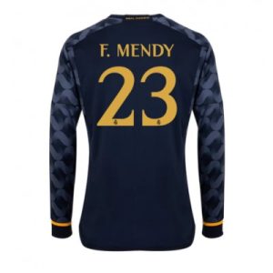 Herren Real Madrid 2023-24 Auswärtstrikot Langarm Fußballtrikots Ferland Mendy 23