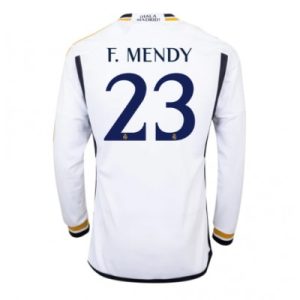 Herren Real Madrid 2023-24 Heimtrikot weiß Langarm Ferland Mendy 23