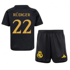 Kinder Fußball Trikot Set Real Madrid 3rd trikot 2023-24 Antonio Rudiger 22