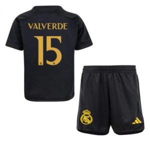 Kinder Fußball Trikot Set Real Madrid 3rd trikot 2023-24 Federico Valverde 15