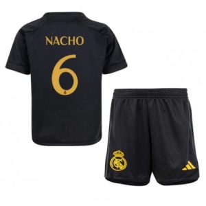 Kinder Fußball Trikot Set Real Madrid 3rd trikot 2023-24 mit Aufdruck Nacho 6
