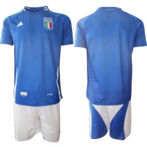Italien Heimtrikot 2024-25 Blau fußball trikotsatz